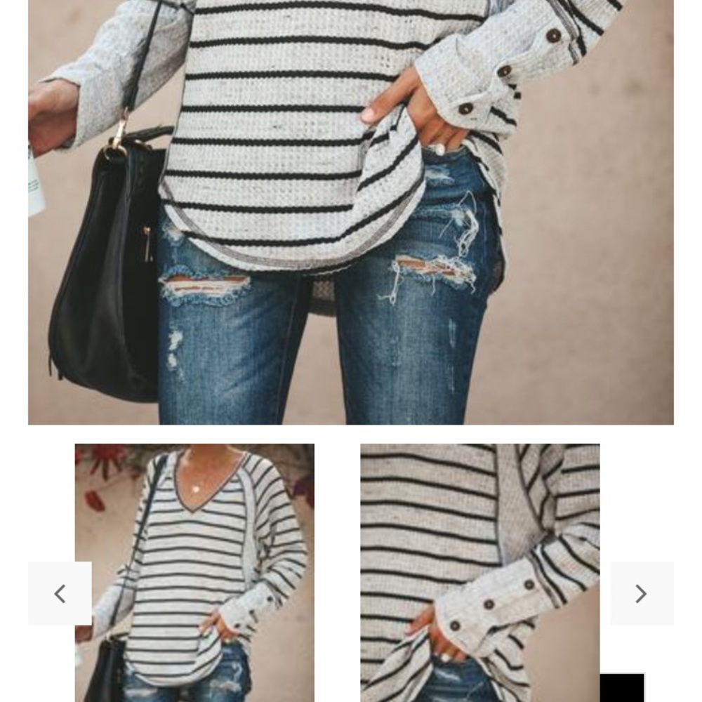 TENLEY STRIPED THERMAL TOP